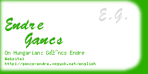 endre gancs business card